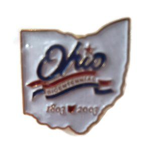 Ohio Bicentennial Enamel Pin Back 1803-2003 New